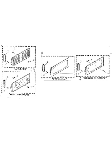 Accessory decorator panel kit parts