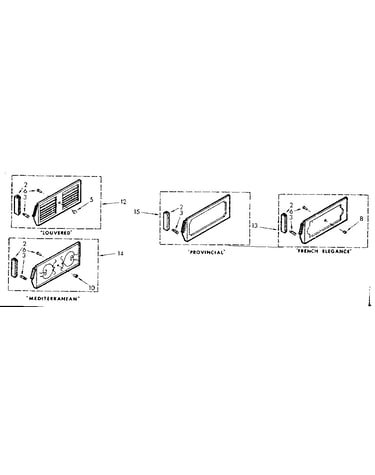 Accessory decorator panel kit parts