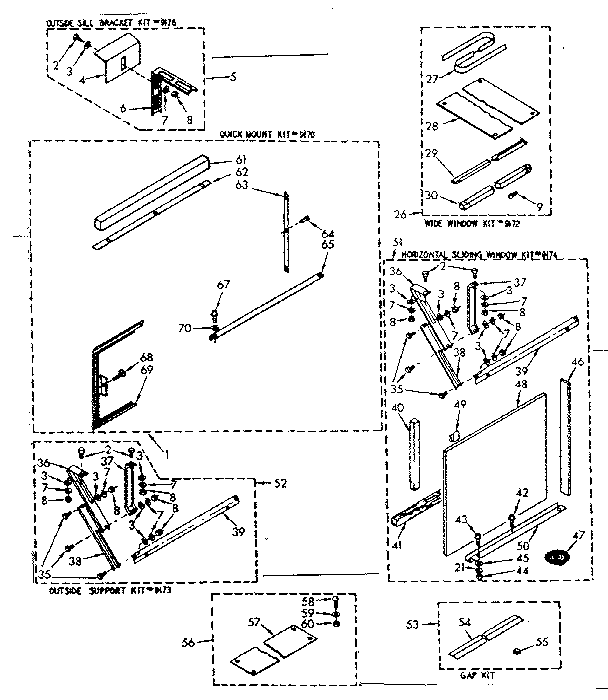 Accessory kit parts