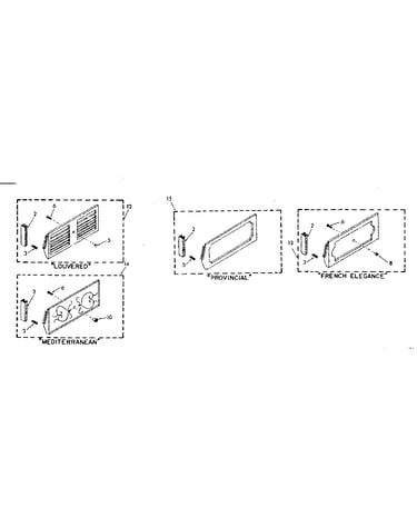 Accessory decorator panel kit parts