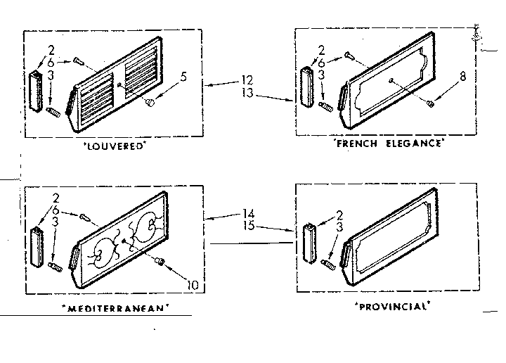 ACCESSORY DECORATOR PANEL KIT PARTS