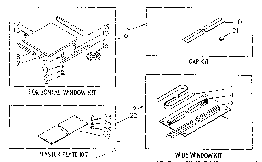 Accessory kit parts