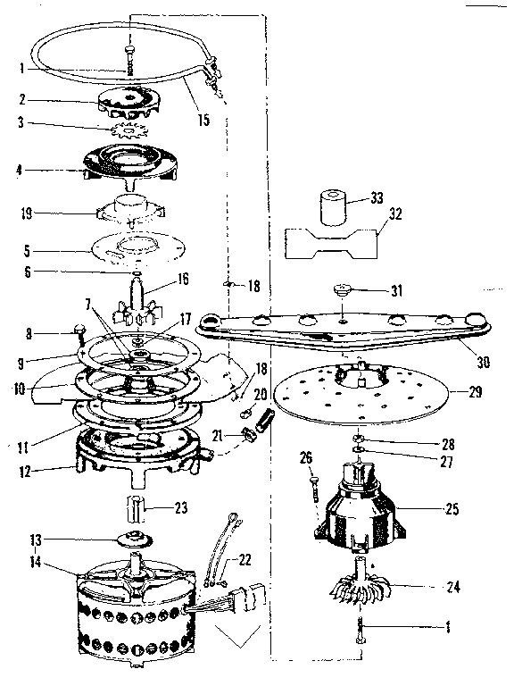 Motor, heater & spray arm details