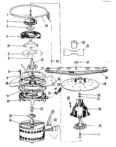 Motor, heater & spray arm details
