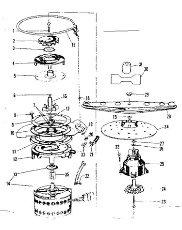 Motor, heater, & spray arm details