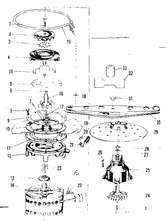 Motor, heater & spray arm details