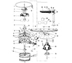 Kenmore 58771520 motor, heater & spray arm details diagram
