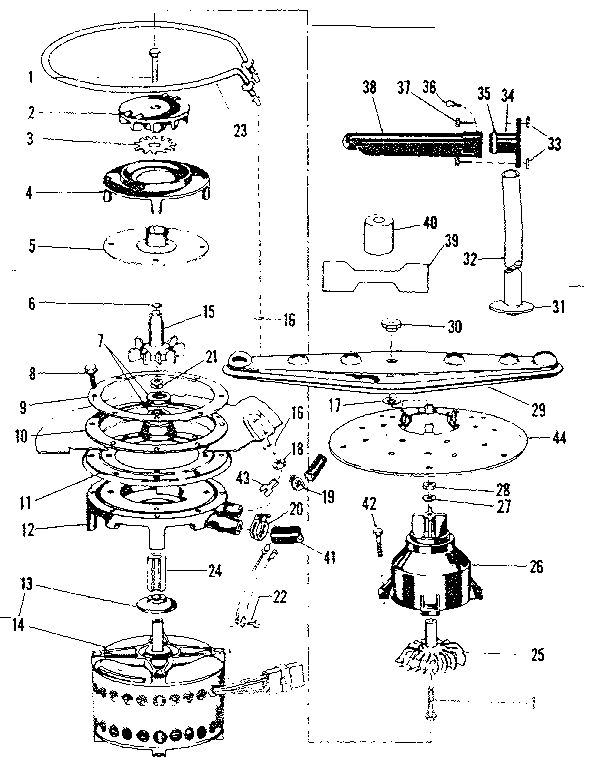 Motor, heater & spray arm details