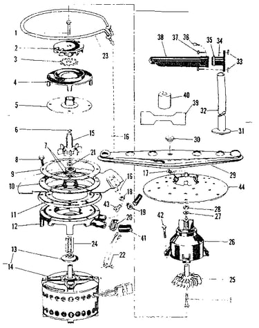 Motor, heater & spray arm details