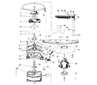 Kenmore 58771521 motor, heater & spray arm details diagram