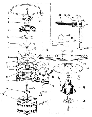 Motor, heater & spray arm details