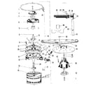 Kenmore 58771550 motor, heater & spray arm details diagram