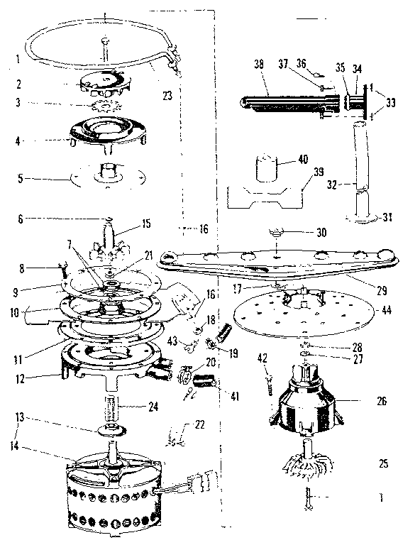 Motor, heater & spray arm details