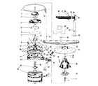 Kenmore 58771551 motor, heater & spray arm details diagram