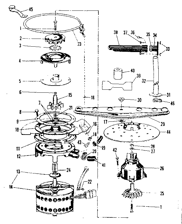 MOTOR, HEATER & SPRAY ARM DETAILS