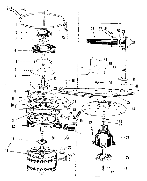 MOTOR, HEATER & SPRAY ARM DETAILS