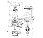 Kenmore 58771611 motor, heater & spray arm details diagram
