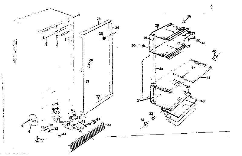 FREEZER CABINET PARTS