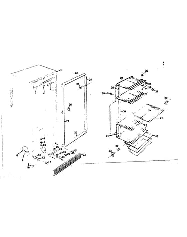 Freezer cabinet parts