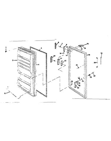 Freezer door parts