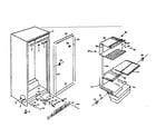 Kenmore 757725921 freezer cabinet parts diagram