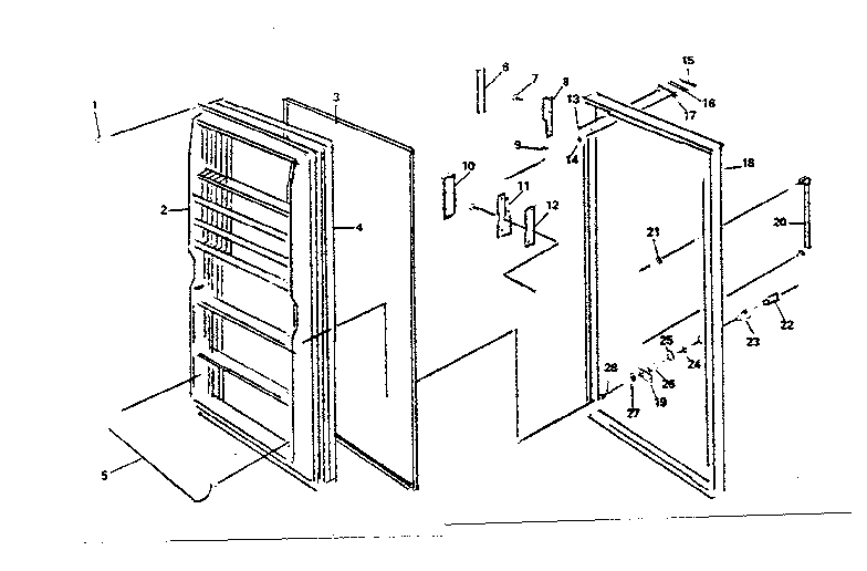 Freezer door parts