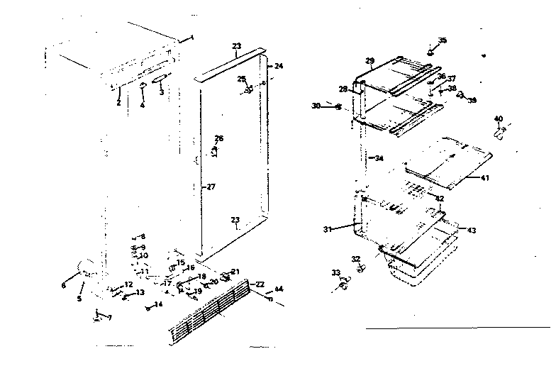 FREEZER CABINET PARTS