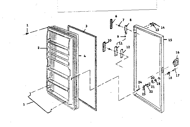 Freezer door parts
