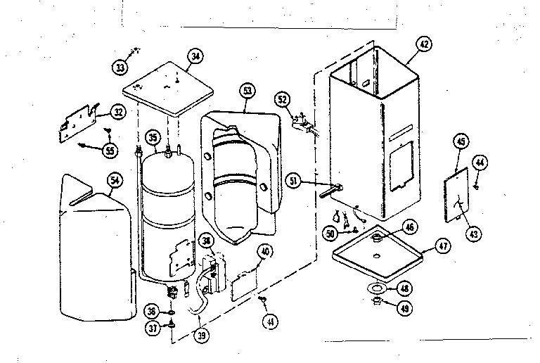Hot water tank assembly