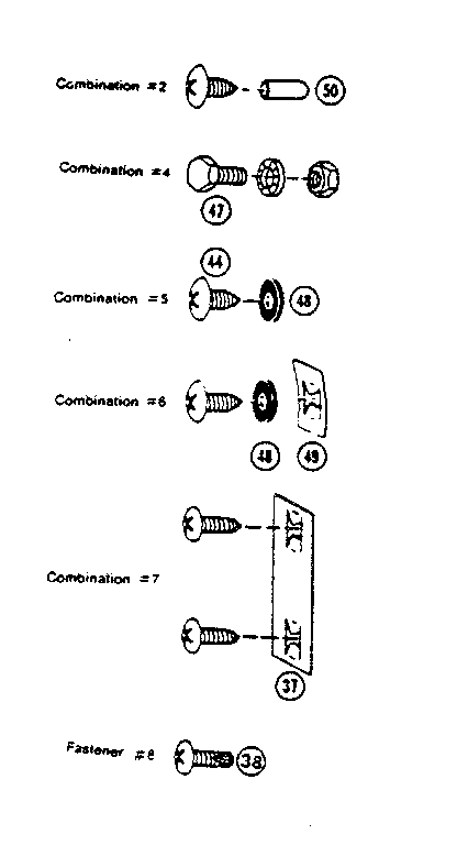 Fastener combinations