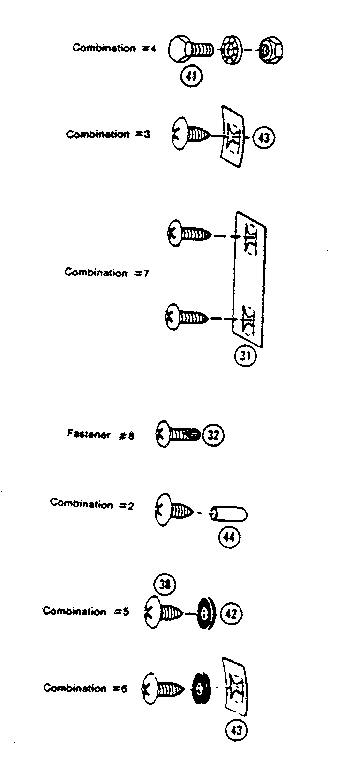 Fastener combinations