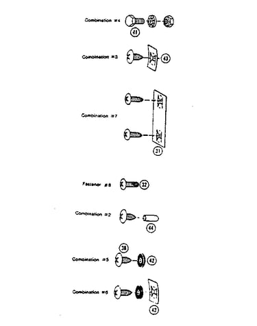 Fastener combinations