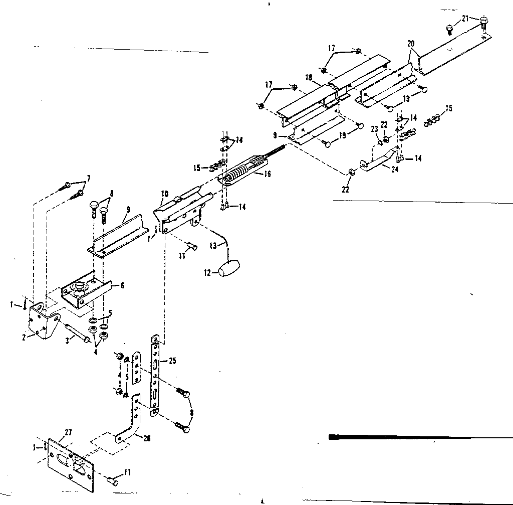 Rail assembly and parts list