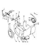Governor, starter charging alternator and blower housing