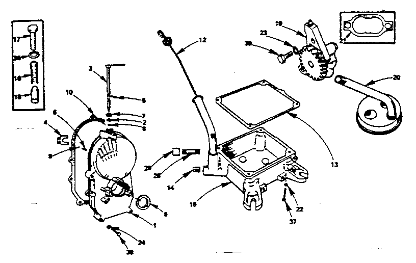 Gear cover oil base and oil pump group