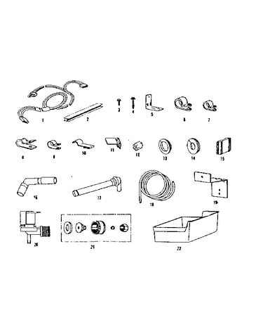 Ice maker installation parts