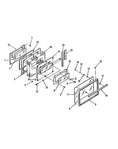 Oven door section