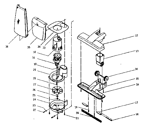 Nozzle and motor assembly