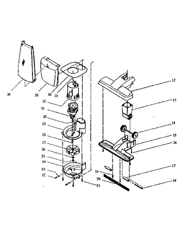 Nozzle and motor assembly