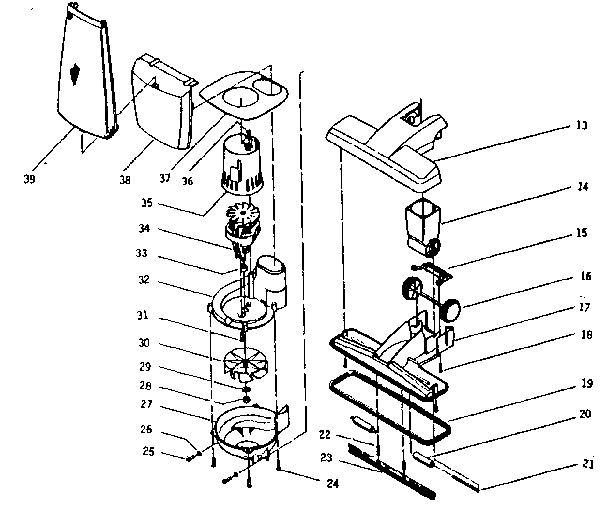 Nozzle and motor assembly