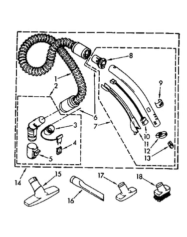Hose and attachment parts