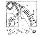 Kenmore 1162641380 hose and attachment parts diagram