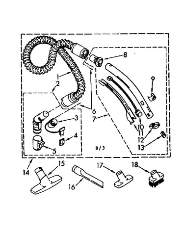 Hose and attachment parts