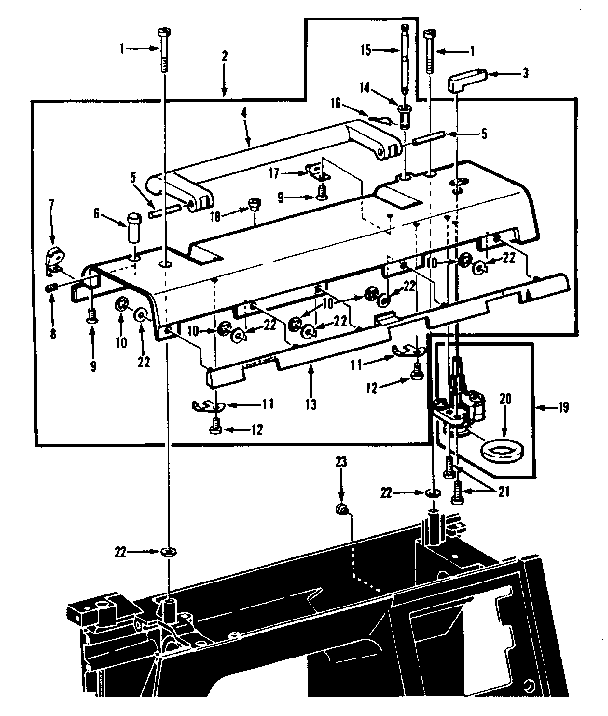 BOBBIN WINDER AND TOP PLATE