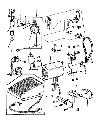 Motor assembly and foot control
