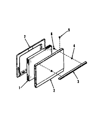 Oven door section