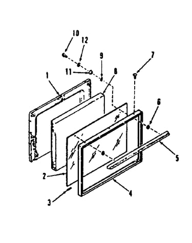 Oven door section for model number 911.9148710