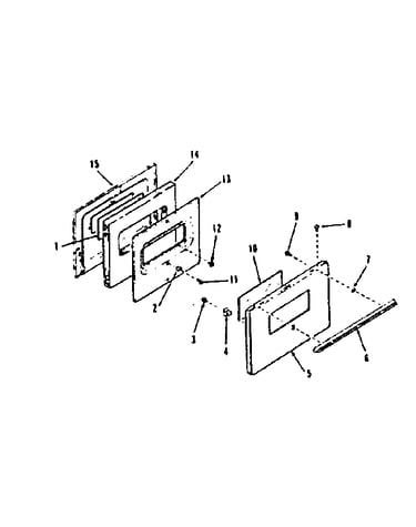 Oven door section for model number 911.9168710