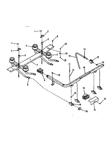 Top burner section