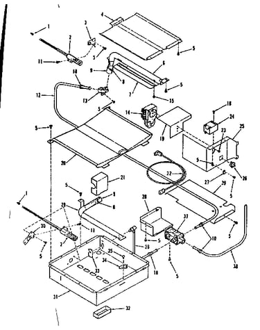 Broiler & oven burner section